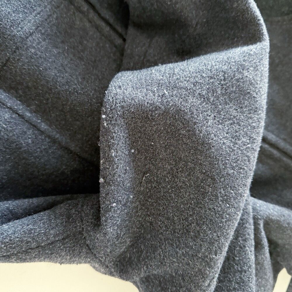 St. John’s Bay Women Wool Cashmere Blend Car Coat Hooded Peacoat Charcoal Gray M - Picture 7 of 16